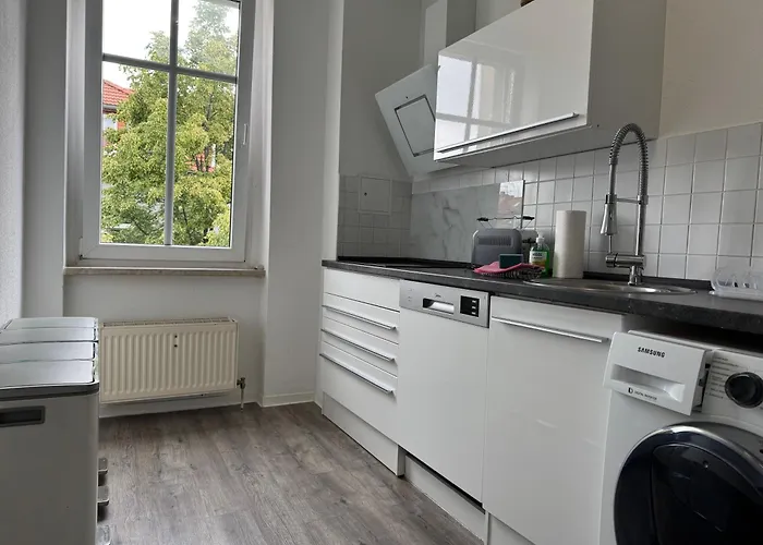 アパート Hanseviertel - 2 Schlafzimmer - 4 Betten - Gratis Pkw Stellplatz - Smarttv エアフルト